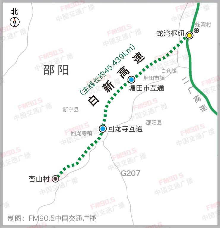 最新白新高速公路走向